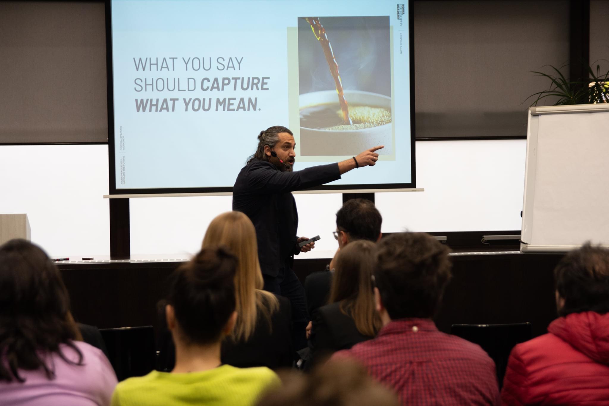 Leopold Ajami, Public speaking coach: “What you do behind the scenes – that puts you on the stage”